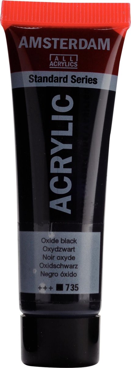 Acrylverf - 735 - Oxyd zwart - Amsterdam - 20ml