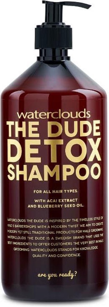 Waterclouds The Dude Detox Shampoo -1000 ml -  vrouwen - Voor