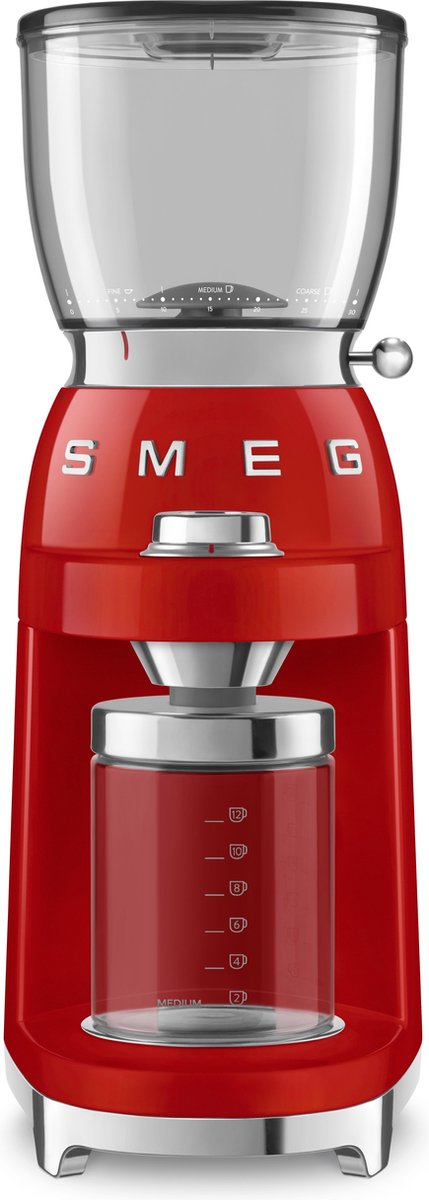 SMEG - Koffie - Koffiebonenmolen CGF01RDEU Rood
