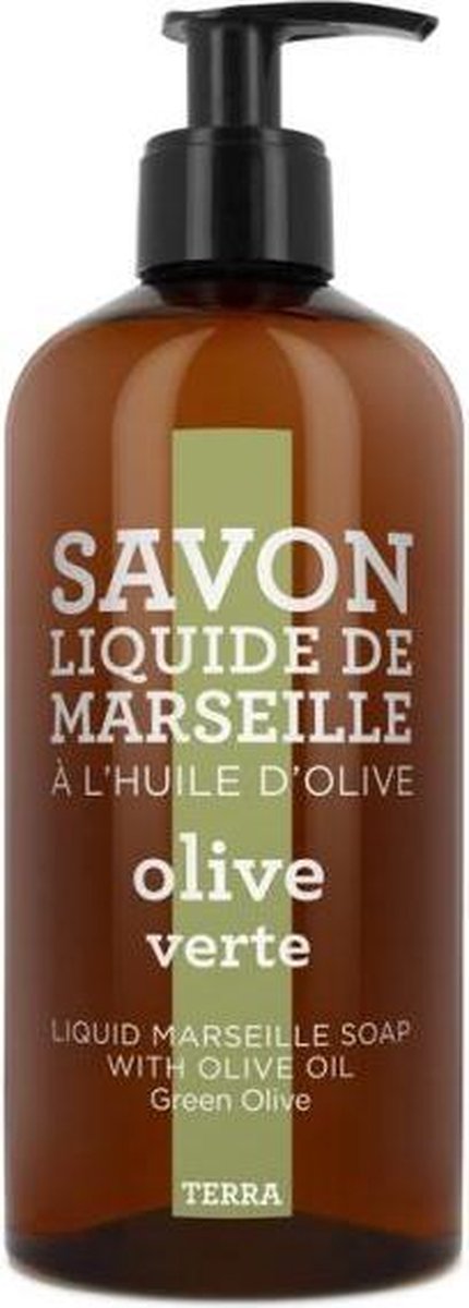 Marseille Zeep Vloeibaar | Handzeep op basis van olijfolie "Olive Verte" - groene olijf