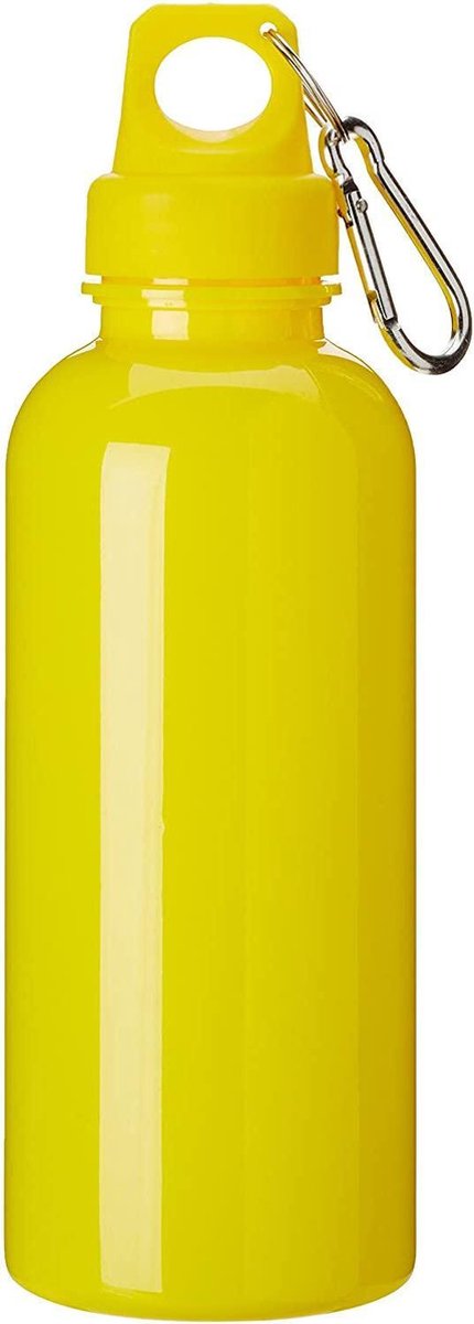 Atipick Drinkfles Met Karabijnhaak 600 Ml Polystyreen Geel