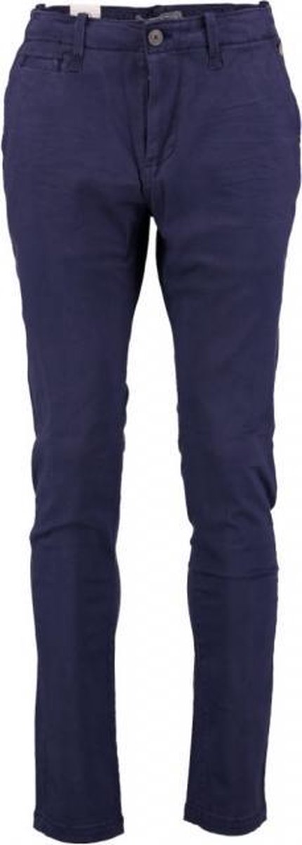 Petrol blauwe slim fit chino jeans broek - Maat W29-L32