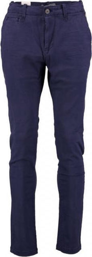 Petrol blauwe slim fit chino jeans broek - Maat W28-L34