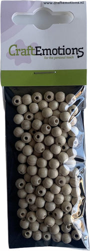 Ronde Houten kraal Naturel - 6 mm - 125 stuks