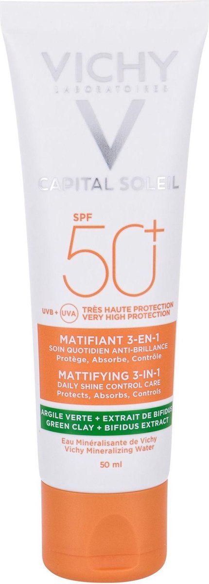 Vichy Capital Soleil Anti-Glimmen Zonnebrand SPF50 - 50ml - tegen onzuiverheden