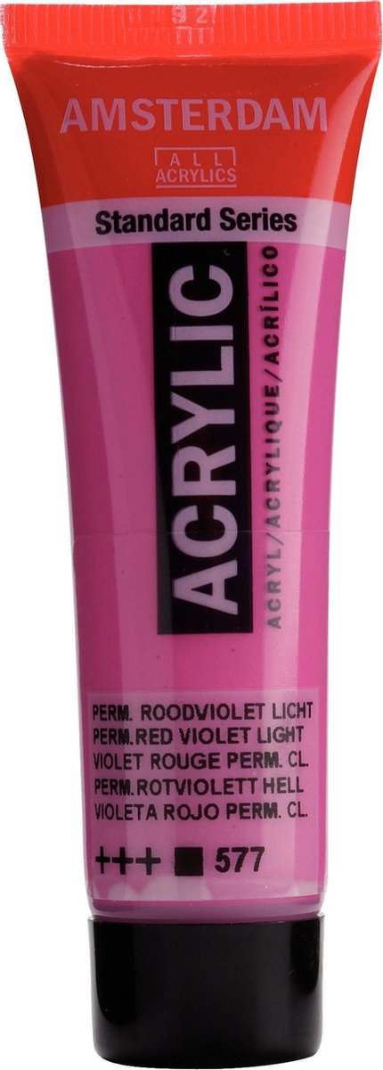 Acrylverf - 577 - Permanent rood violet licht - Amsterdam - 20ml
