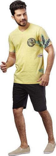 Embrator mannen Huispak / Zomerset / Shortama geel maat M