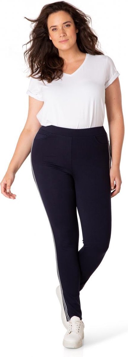 YESTA Arnika Tregging - Dark Blue/Ecru - maat 0(46)