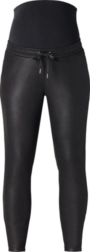 Supermom Broek PU Black Zwangerschap Maat XXS