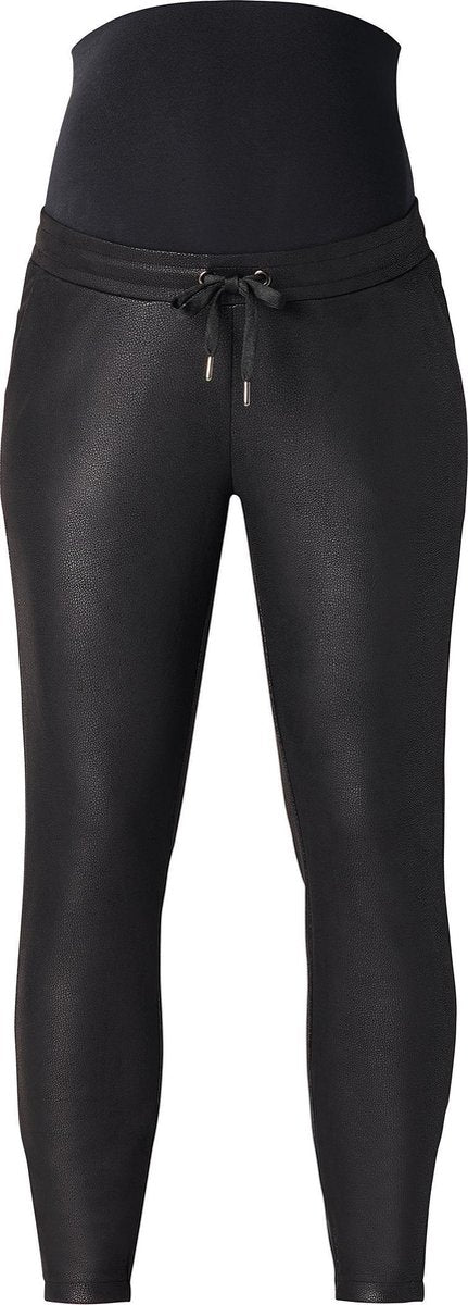 Supermom Broek PU Black Zwangerschap Maat XXS