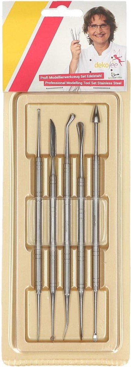 Dekofee Professional modeling tool set Stainless Steel voor Fondant | Modelleren | rolfondant | bakken