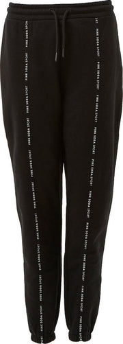 Pink Soda Micro Tape Joggingbroek Zwart/Wit Dames - Maat L