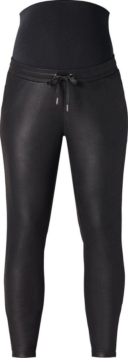 Supermom Broek PU Black Zwangerschap Maat L