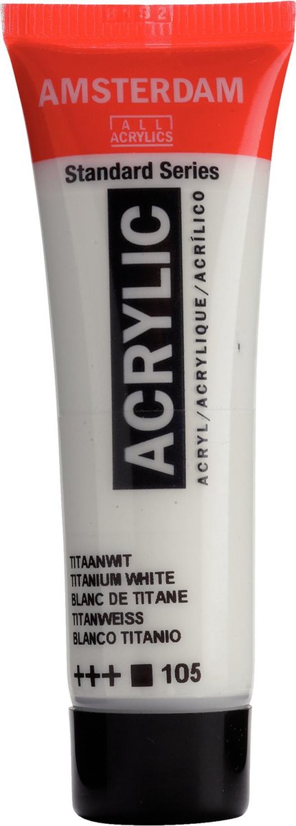 Acrylverf - Titaan wit - Amsterdam - 20ml