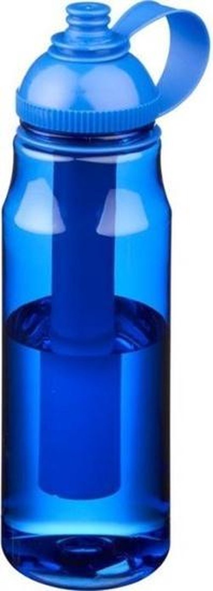 Blauwe drinkfles/waterfles met koelelement 700 ml - Sportfles - BPA-vrij