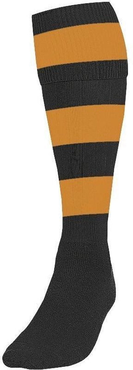 Precision Voetbalsokken Hooped Junior Nylon Zwart/oranje Mt 35-39
