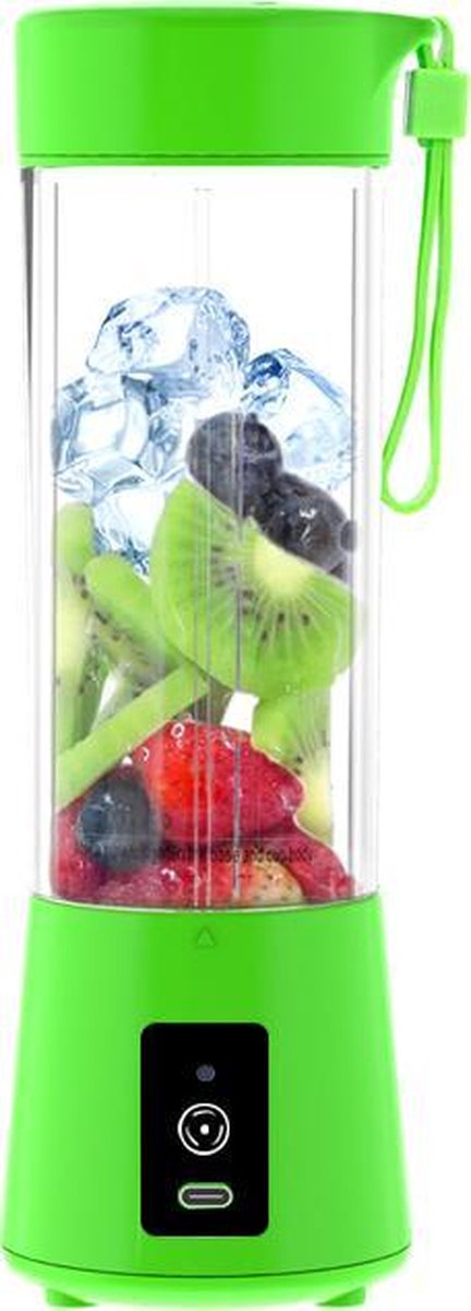 Lipa Verde A6 Blender to Go Groen / Met accu / Meenemen / 22x blenden met een accu / USB / 6 Mesjes roestvrij / IP68 Waterproof / Ook voor soep / 700W / Portable blender / Draagbare blender / Smoothie maker / Smoothie blender / Mini blender
