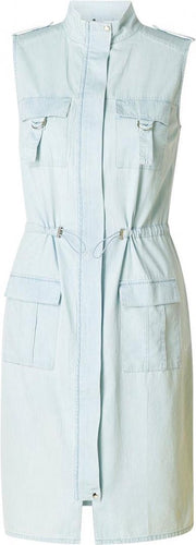 YEST Kande Jurk - Bleach Blue Denim - maat 44