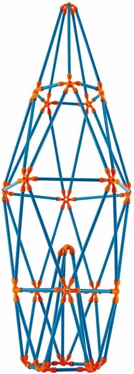 Hape Multi-tower Bouwpakket 132-delig Blauw/oranje