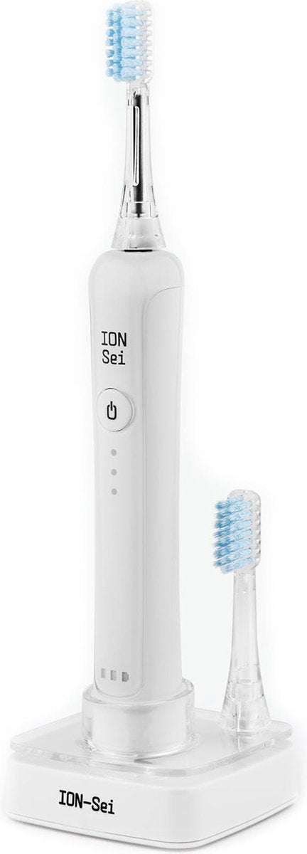 ION-Sei Elektrische tandenborstel - Ionen technologie - Minder tandplak - Geen tandpasta - Wit
