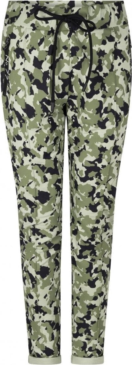 Zoso Monique dames sportbroek groen dessin