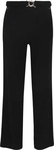 Cassis - Broek met juweel op de taille - Zwart