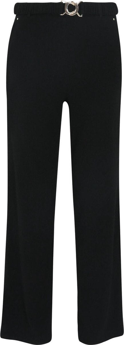 Cassis - Broek met juweel op de taille - Zwart