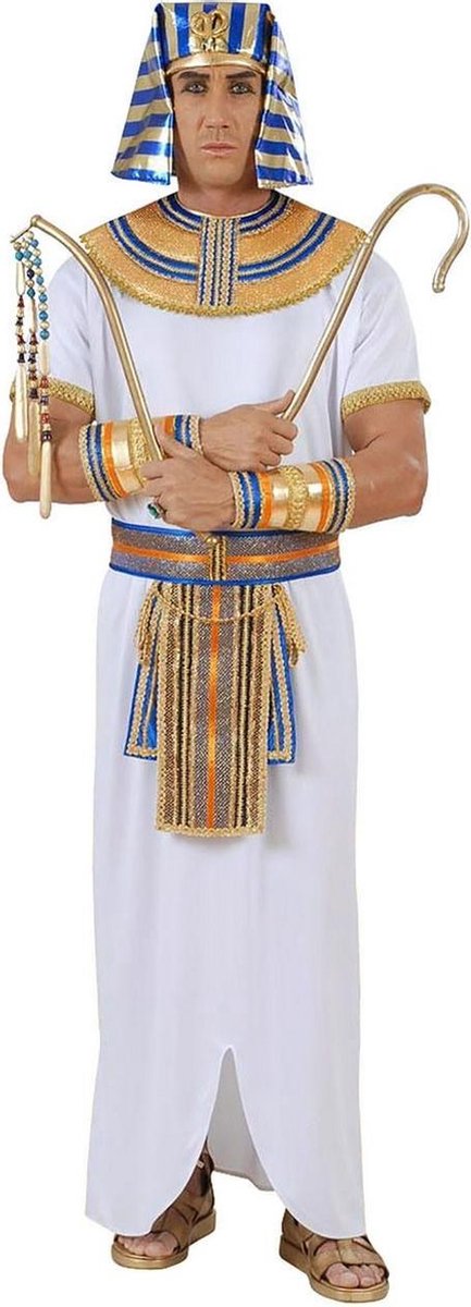 Witte Egyptische farao kostuum voor mannen - Verkleedkleding