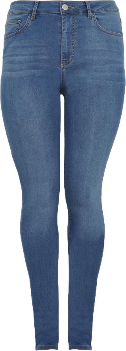 Yoek | Grote maten - dames jeans skinny fit extra lang-  lichtblauw