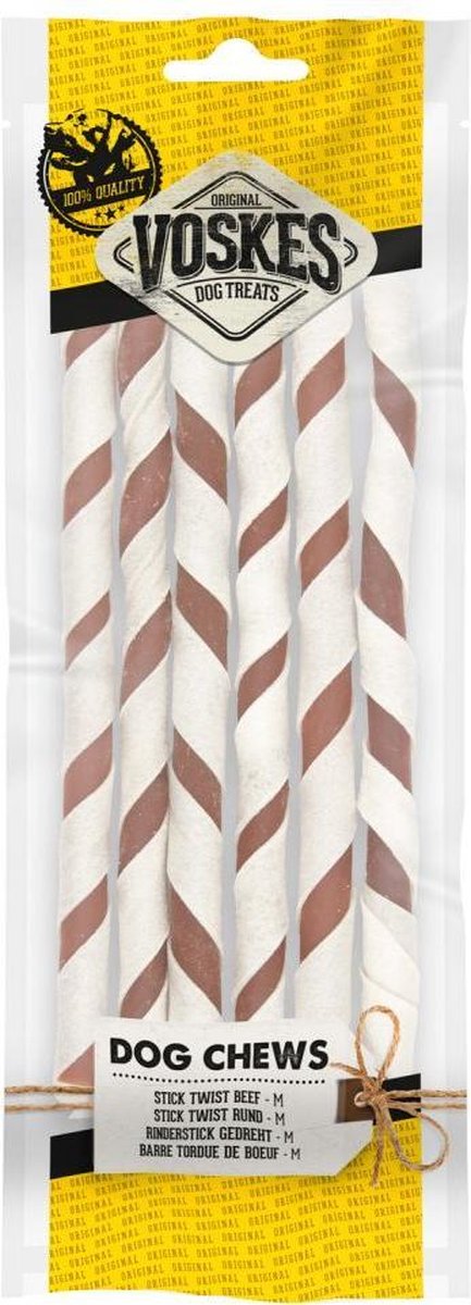 10x Voskes Twist Stick Beef M 6 stuks