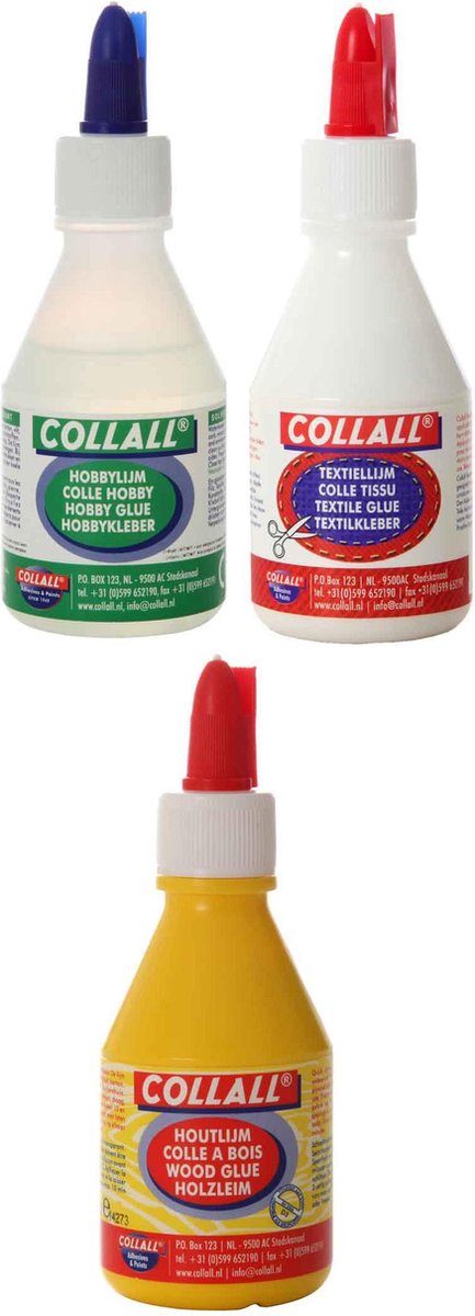 Textiellijm + Houtlijm + Hobbylijm - Totaal 300ml
