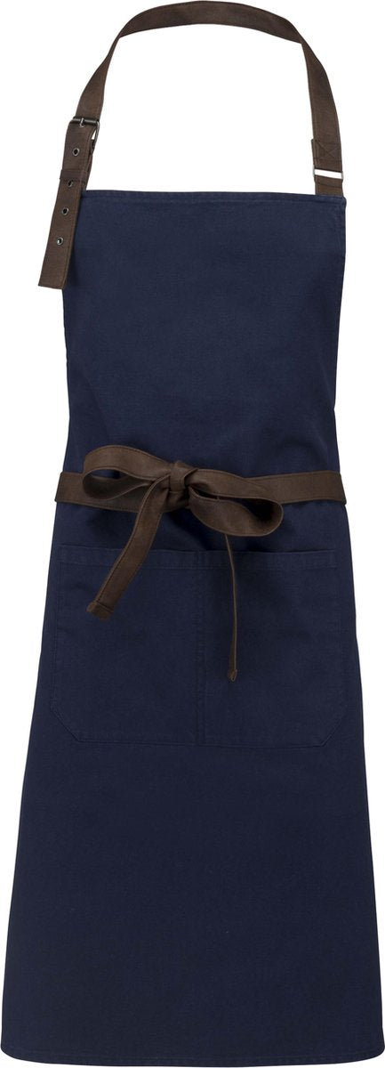 VINTAGE COTTON APRON Kleur navy
