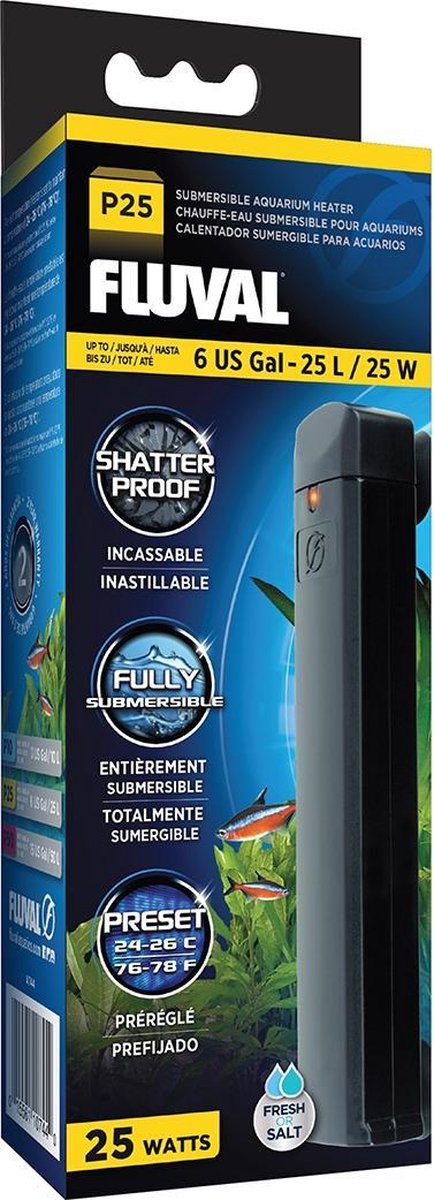 Fluval p25 onderdompelbare aquariumverwarmer 25W