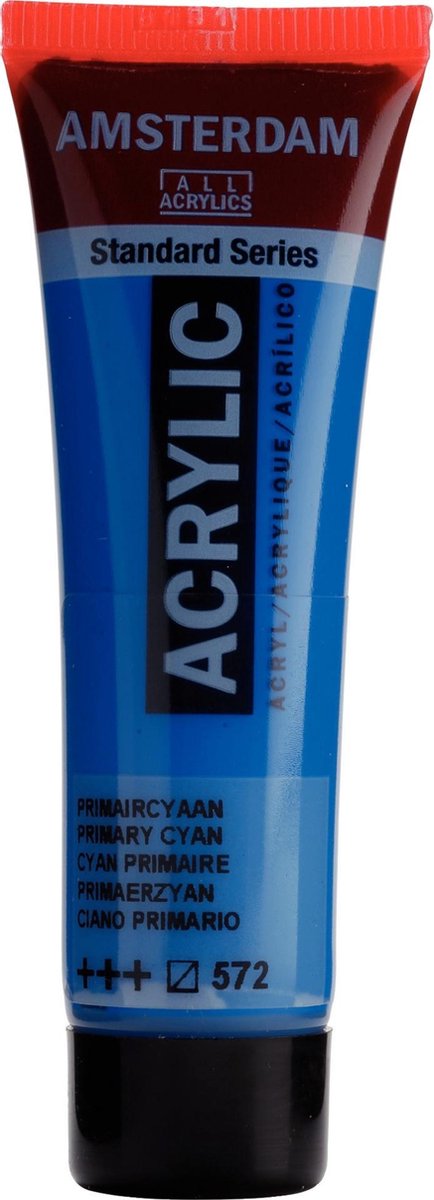 Acrylverf - 572 - Primair cyaan - Amsterdam - 20ml