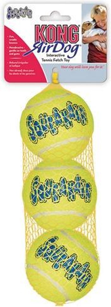 Kong squeakair tennisbal geel met piep - medium 6