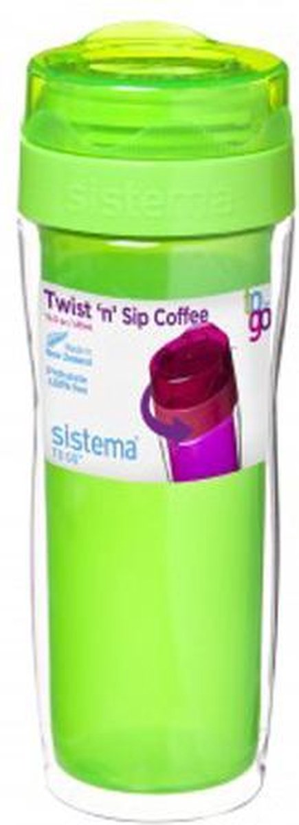 Sistema To Go Twist 'n Sip Coffee - isoleerbeker 490 ml - limegroen