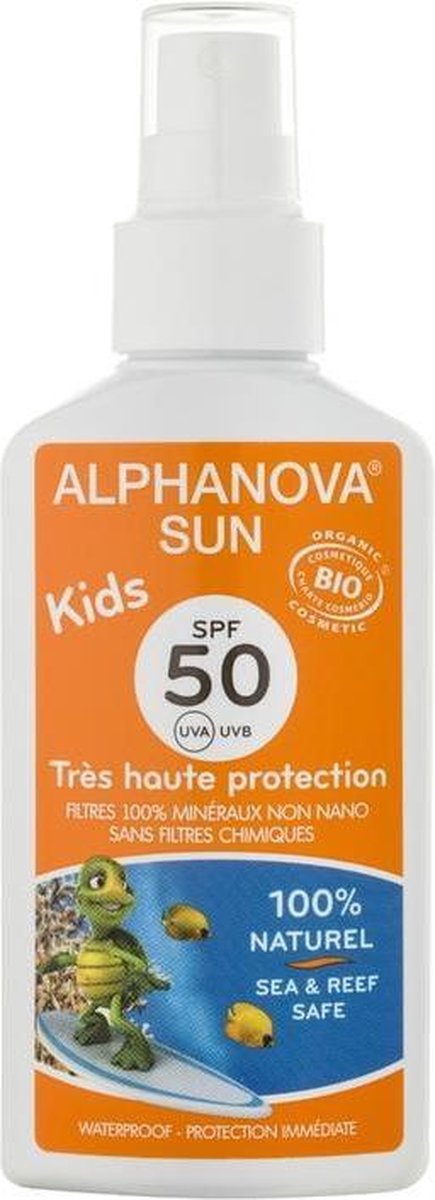 Alphanova Natuurlijke zonnebrandspray voor kinderen factor 50