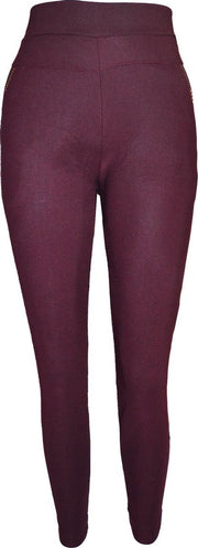 Dames legging  bourdeaux 100% polyester L/XL