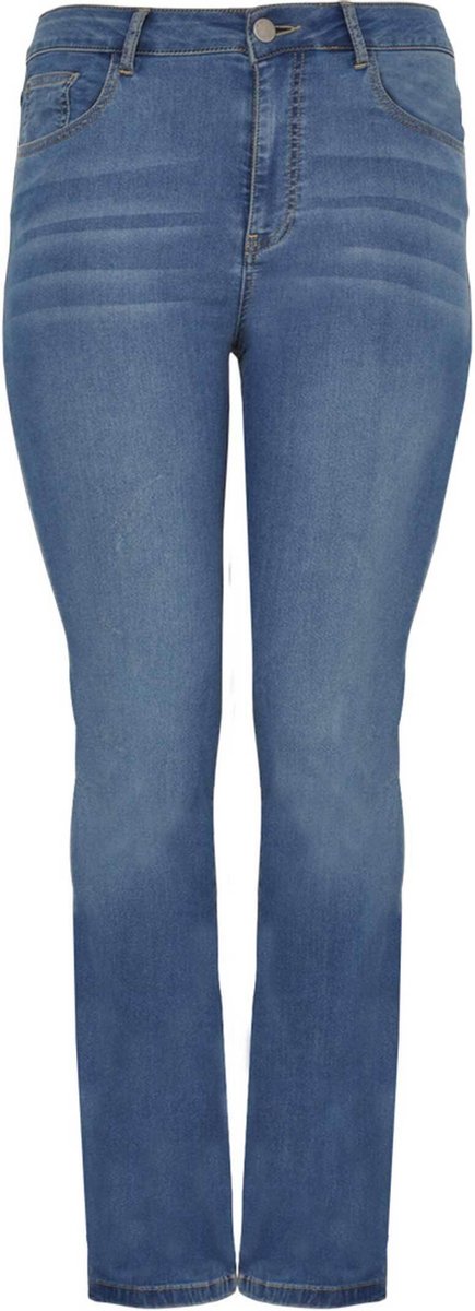 Yoek | Grote maten - dames jeans straight fit - lichtblauw