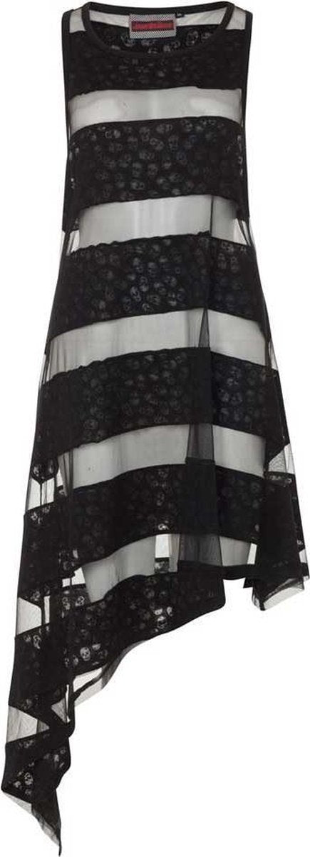 Jawbreaker Tuniek -L- Skull Striped asymmetrische asymmetrische Zwart
