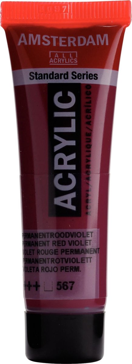 Acrylverf - 567 - Permanent rood violet - Amsterdam - 20ml