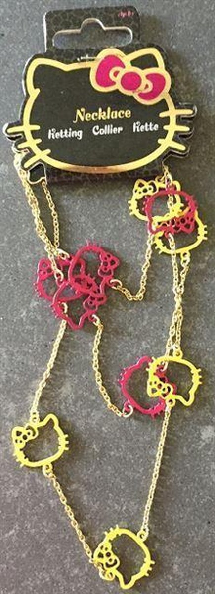 Ketting Hello Kitty Geel Roze