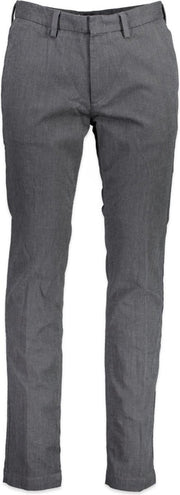 Hugo Boss  Broek Grijs Getailleerd - Maat W30 X L34 - Heren - Herfst/Winter Collectie - Katoen;Elastaan