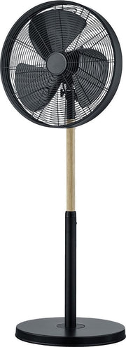 Ventilator - Torna Vikon - Statiefventilator - Staand - Rond - Mat Zwart - Aluminium