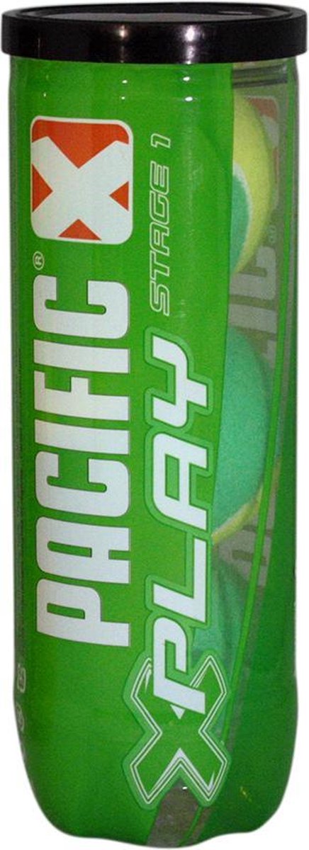 Pacific X Play Stage 1 - Tennisbal - 3er tin - Geel/Groen