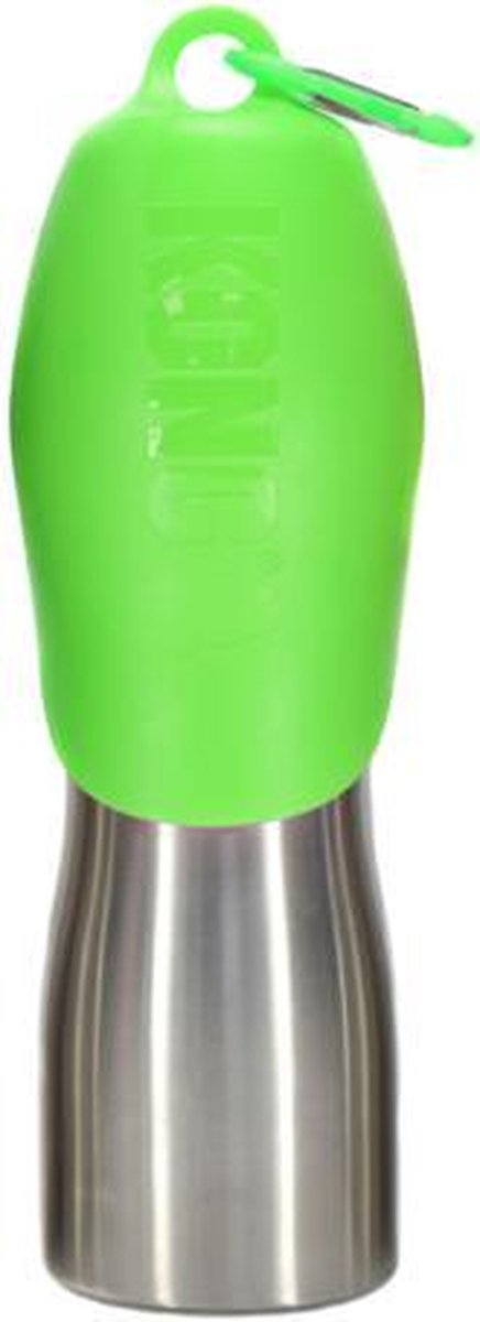 Kong - H20 - Waterfles voor honden - Groen - RVS - 700ML