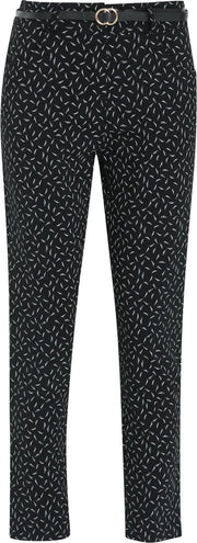 Cassis - Broek met korenaarmotief - Zwart