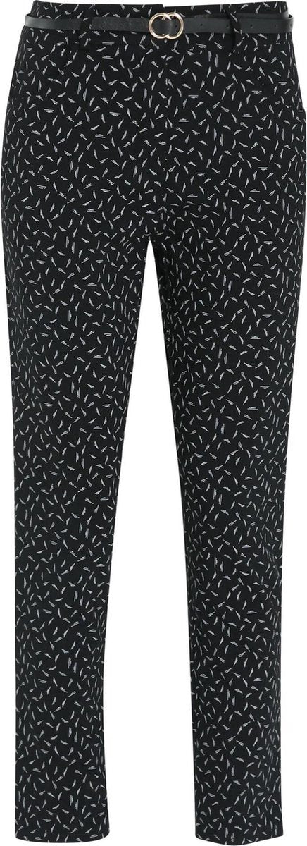 Cassis - Broek met korenaarmotief - Zwart