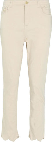 Cassis - Klassieke slim broek - Taupe