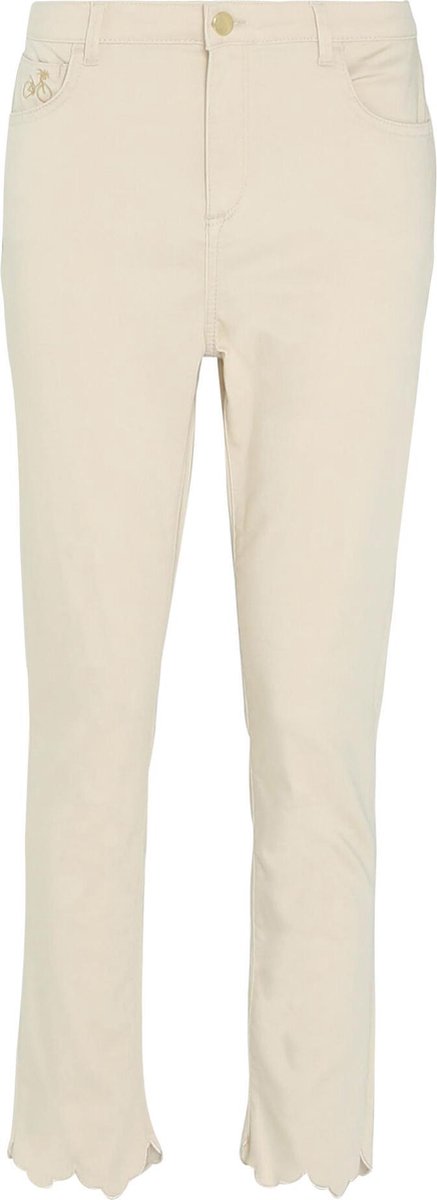 Cassis - Klassieke slim broek - Taupe